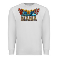 Dove Grey Western American Mama With Sunflowers Premium Sweatshirt - LillyAllenDesigns