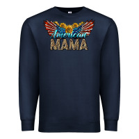 Navy Western American Mama With Sunflowers Premium Sweatshirt - LillyAllenDesigns
