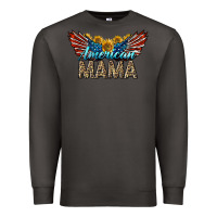 Smoke Western American Mama With Sunflowers Premium Sweatshirt - LillyAllenDesigns