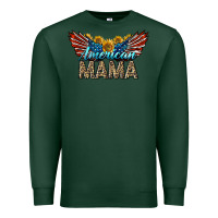 Sports Green Western American Mama With Sunflowers Premium Sweatshirt - LillyAllenDesigns