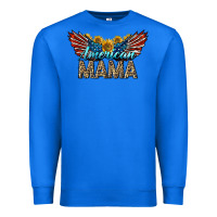 True Royal Western American Mama With Sunflowers Premium Sweatshirt - LillyAllenDesigns