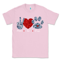 Bubblegum Pink Peace Love Paws Classic Tee - Bettercallsaul