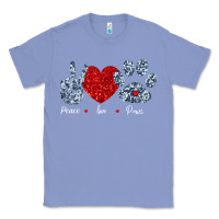 Colony Blue Peace Love Paws Classic Tee - Bettercallsaul