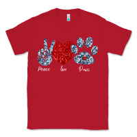 Red Peace Love Paws Classic Tee - Bettercallsaul