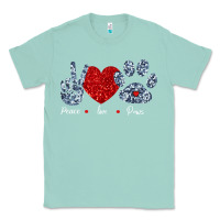 Seafoam Peace Love Paws Classic Tee - Bettercallsaul