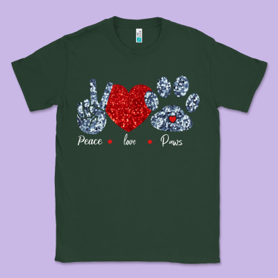 Peace Love Paws Classic Tee Designed By Bettercallsaul