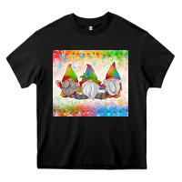 Black christmas lights gnome Heavy Core Tee - MaliasSmallBusiness