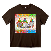 Christmas Lights Gnome Heavy Core Tee | Teevron