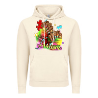 Vintage Artic Black woman Autism nails Vintage Hoodie - NancyCooperArtShop