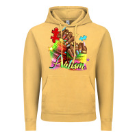 Vintage Mustard Black woman Autism nails Vintage Hoodie - NancyCooperArtShop
