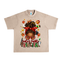 French Oak santas favorite principal afro messy bun Urban Heavy Tee - texasbilliewilder