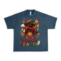 Midnight Navy santas favorite principal afro messy bun Urban Heavy Tee - texasbilliewilder