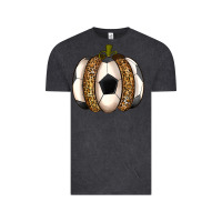 Vintage Black Soccer Pumpkin Vintage Tee - texasbilliewilder