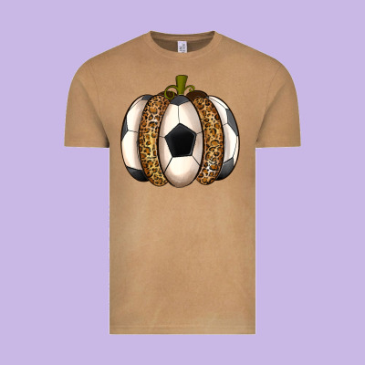 Soccer Pumpkin Vintage Tee Designed By Texasbilliewilder