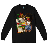 Black juneteenth justice now Long Sleeve Tee - CowGirlArtShop