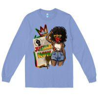 Colony Blue juneteenth justice now Long Sleeve Tee - CowGirlArtShop
