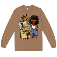 Toasted Coconut juneteenth justice now Long Sleeve Tee - CowGirlArtShop