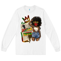 White juneteenth justice now Long Sleeve Tee - CowGirlArtShop