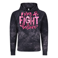 Cloud Black pray fight believe breast cancer Vintage Hoodie - texasbilliewilder