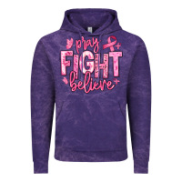 Cloud Purple pray fight believe breast cancer Vintage Hoodie - texasbilliewilder