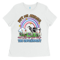 White buy me animals and tell me you hate the government Ladies Tee - LillyAllenDesigns