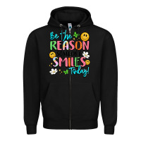 Black be the reason someone smiles today Zipper Hoodie - LillyAllenDesigns