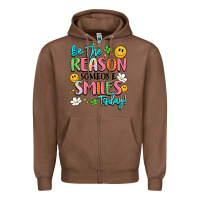 Chestnut be the reason someone smiles today Zipper Hoodie - LillyAllenDesigns