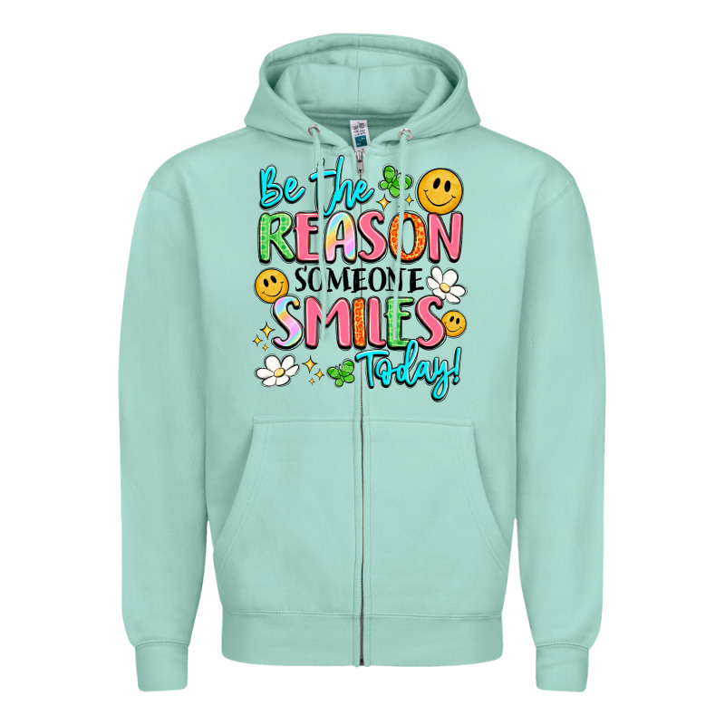 Be The Reason Someone Smiles Today Zipper Hoodie by LillyAllenDesigns | Teevron