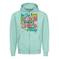 Seafoam be the reason someone smiles today Zipper Hoodie - LillyAllenDesigns