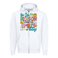 White be the reason someone smiles today Zipper Hoodie - LillyAllenDesigns