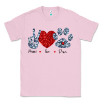 Bubblegum Pink Peace Love Paws Classic Tee - Bettercallsaul