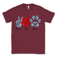 Burgundy Peace Love Paws Classic Tee - Bettercallsaul
