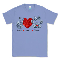 Colony Blue Peace Love Paws Classic Tee - Bettercallsaul
