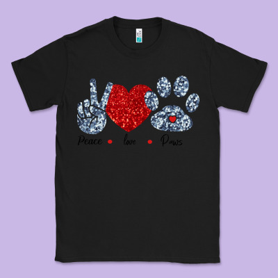 Peace Love Paws Classic Tee Designed By Bettercallsaul