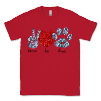Red Peace Love Paws Classic Tee - Bettercallsaul