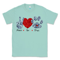 Seafoam Peace Love Paws Classic Tee - Bettercallsaul