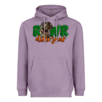 Lavender Rawr Dinosaur Heavyweight Hoodie - LillyAllenDesigns