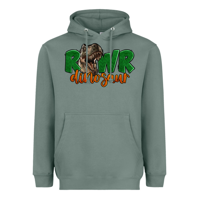 Rawr Dinosaur Heavyweight Hoodie by LillyAllenDesigns | Teevron