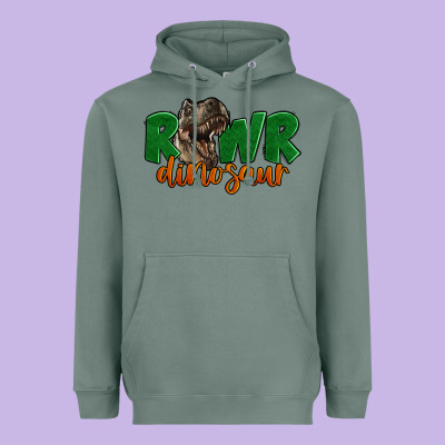 Rawr Dinosaur Heavyweight Hoodie Designed By Lillyallendesigns