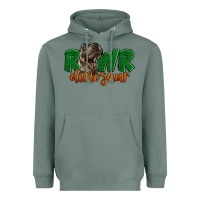Sage Rawr Dinosaur Heavyweight Hoodie - LillyAllenDesigns