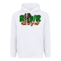 White Rawr Dinosaur Heavyweight Hoodie - LillyAllenDesigns