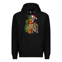 Black sorta merry sorta scary skeleton Premium Hoodie - FaDigitalArtStudio