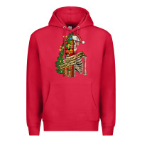 Cardinal sorta merry sorta scary skeleton Premium Hoodie - FaDigitalArtStudio