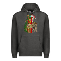 Charcoal Heather sorta merry sorta scary skeleton Premium Hoodie - FaDigitalArtStudio