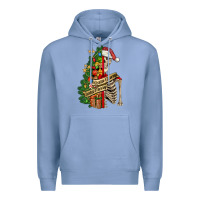 Colony Blue sorta merry sorta scary skeleton Premium Hoodie - FaDigitalArtStudio