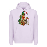 Lilac sorta merry sorta scary skeleton Premium Hoodie - FaDigitalArtStudio