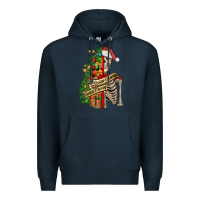 Navy sorta merry sorta scary skeleton Premium Hoodie - FaDigitalArtStudio
