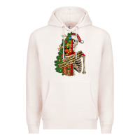 Pale Pink sorta merry sorta scary skeleton Premium Hoodie - FaDigitalArtStudio
