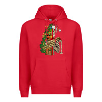 Red sorta merry sorta scary skeleton Premium Hoodie - FaDigitalArtStudio