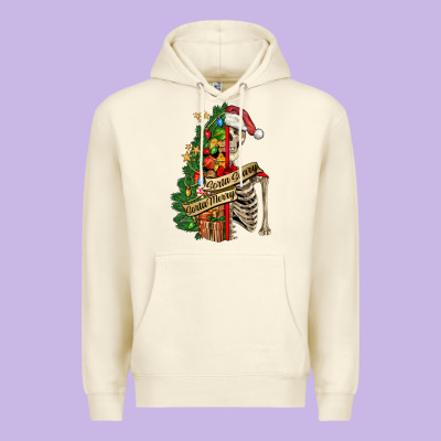 Sorta Merry Sorta Scary Skeleton Premium Hoodie Designed By Fadigitalartstudio